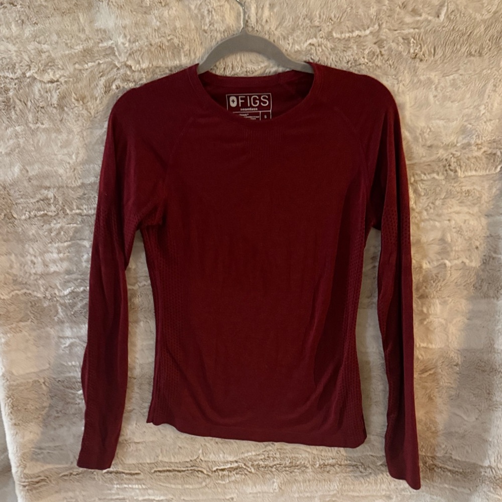 Salta Seamless Longsleeve Underscrub in maroon